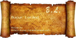 Bucur Loránd névjegykártya